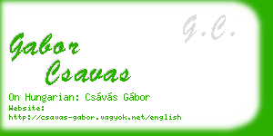 gabor csavas business card