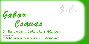 gabor csavas business card